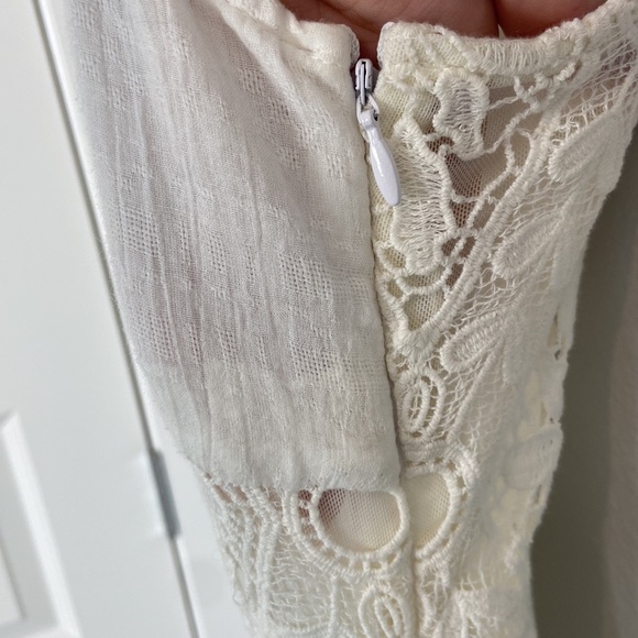 Free People Crochet Lace Cream/Ivory Maxi Dress - Picture 15 of 16